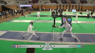 2024 387 T64 08 M E Individual Doha QAT GP BLUE SERTAY KAZ vs CANNONE FRA [upl. by Martinic]