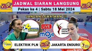 🔴 Jadwal Proliga 2024 Live Hari ini  PERTAMINA ENDURO vs JAKARTA ELEKTRIK  live Proliga 2024 [upl. by Massarelli]