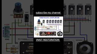 T 13003 Transistor Amplifire PCB board connection 4om 30watt working mono audio pcb board connection [upl. by Ysabel]