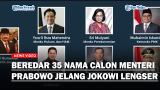 BOCOR 35 NAMA Calon Menteri Prabowo amp Gibran Jelang Jokowi Lengser [upl. by Assiron]