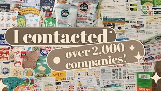 Contacting Companies for Coupons and Samples Part 3 I contacted 2K companies and heres the result [upl. by Eenitsed]