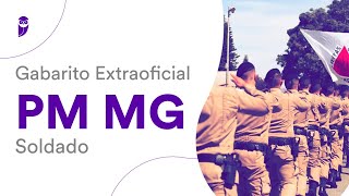 Gabarito Extraoficial PM MG – Soldado [upl. by Spears]