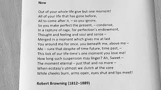 Now by Robert Browning Reading OCR Love and Relationships Poetry Cluster [upl. by Namlak900]