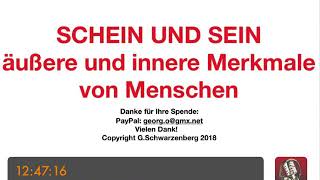 PSYCHOTHERAPIE AUSBILDUNG  Schein und Sein  innere und äußere Merkmale von Menschen [upl. by Guimar]