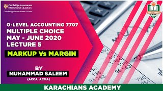 O LEVEL ACCOUNTING  7707 PAPER 1 MULTIPLE CHOICE MCQs MayJune 2020 LECTURE 5 [upl. by Ynaoj341]