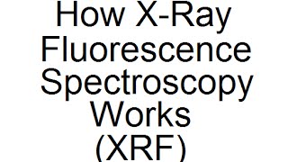 How X Ray Fluorescence Works [upl. by Adolpho806]