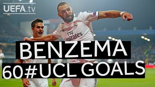 Watch all of KARIM BENZEMAs 60 UCL goals [upl. by Hibbert]