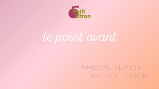 Comment broder le point avant [upl. by Angel]