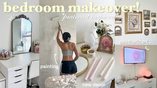 AESTHETIC BEDROOM MAKEOVER🎀🤍 pinterest inspired [upl. by Denise]