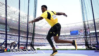 Jamaicas Roje Stona SHOCKS THE WORLD in winning mens discus gold at Paris Olympics  NBC Sports [upl. by Maram]