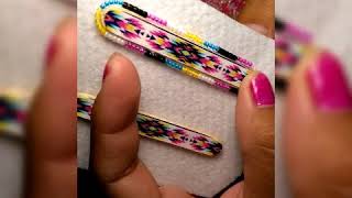 My first beading tutorial for Native American beaded earrings One needle [upl. by Adiahs]