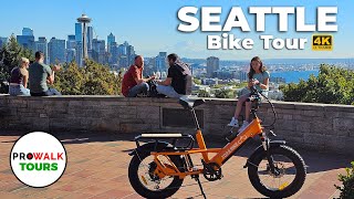 Bike Tour of Seattle  45 Miles 4K 60fps with Captions  Prowalk Tours [upl. by Lyssa]