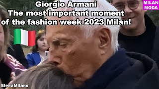 GIORGIO ARMANI 23022023 Milan Fashion week The most important moment 🇮🇹 italy milan mfw [upl. by Cost]