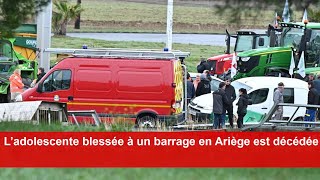 L’adolescente blessée à un barrage en Ariège est décédée [upl. by Eislehc]