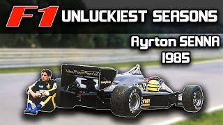 F1 Unluckiest Seasons  Ayrton Sennas 1985 LotusRenault 97T [upl. by Paz667]