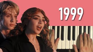 HOW TO PLAY  Charli XCX amp Troye Sivan  1999 Piano Tutorial Lesson [upl. by Daphene]