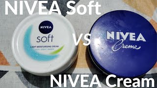 Nivea Cream VS Nivea Soft Light Moisturizer which Cream is Best For Dry and Oily Skin [upl. by Atews]