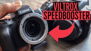 Test Viltrox EFEOS M2 Speedbooster Canon EOS M50 vs EOS R [upl. by Notserp]