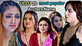 2023 Charmsukh web series Accters  Ullu 20 Most popular Accters Name List [upl. by Nnahaid678]