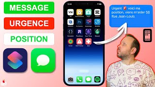 Envoyer un Message dUrgence avec votre Position raccourci iPhone [upl. by Ehcsrop]