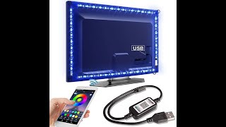 Taśma do podświetlenia tv zasilana USB LED 5050 RGB 5m5V sterowana z bluetooth [upl. by Maitilde455]