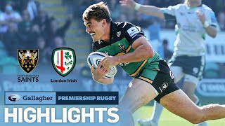 Northampton v London Irish  HIGHLIGHTS  Saints Star in SecondHalf  Gallagher Premiership 202223 [upl. by Annunciata]