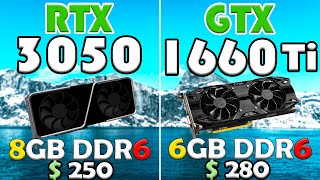 RTX 3050 VS GTX 1660 Ti  I9 12900K  TEST IN 10 GAMES [upl. by Stafford]