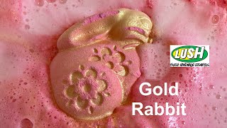 Lush Cosmetics ‘Gold Rabbit’ 2023 Lunar new Year bath bomb demo [upl. by Sirrom]