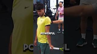 How Carlos Alcaraz builds insane powerful forehand amp backhand tennis [upl. by Neelyahs545]