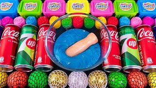 Satisfying Video How To Make Soda Slime Mixing Glitter Eyeshadow CoCa Cola Makeup Cosmetics ASMR 4 [upl. by Goulden889]