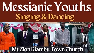 Watch young Messianic men and women singing and dancing to God  Mt Zion Church of God Kiambu Town [upl. by Myrah]