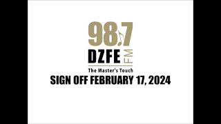 DZFEFM 987 MHz Sign OFF February 17 2024 [upl. by Adhern]