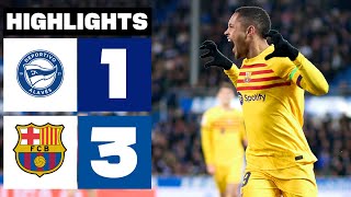 DEPORTIVO ALAVÉS 1  3 FC BARCELONA  RESUMEN LALIGA EA SPORTS [upl. by Nodnyl]