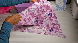 Easy method to cut dog bandana no sewing [upl. by Esnahc780]