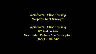 Mainframe JCL Sort Utility Complete  SORTSYNCSORT  Anil Polsani  919908502542 [upl. by Norehc]