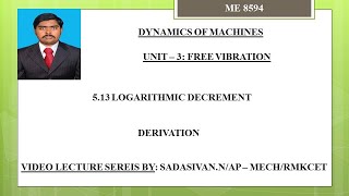 513Logarithmic Decrement [upl. by Nnaycart]