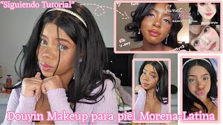 Tutorial Douyin Makeup Para Piel Morena  Latina Siguiendo Tutorial de Deborah Wanjala [upl. by Hafirahs]