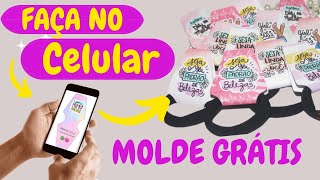 Brinde FEITO NO CELULAR  Como Fazer Tag para xuxinha no celular Molde Grátis [upl. by Alberic]