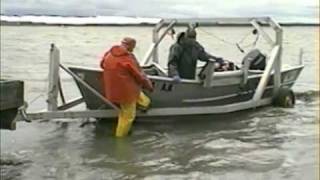 Set Net Salmon Fishing from Skiff  Coffee Point near Egegik Alaska [upl. by Anavlis59]