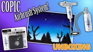 COPIC Airbrush System  Unboxing Setting up amp Testing out [upl. by Akitan636]