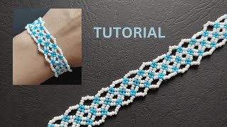 How to Make Beaded Bracelet Tutorial Seed Bead Bracelet Beading [upl. by Showker]