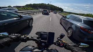 4K Splitting Lanes MT09 And Z900 mt09sp mt09 z900 goprohero10 [upl. by Amalle]