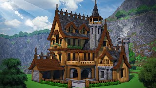 Minecraft How To Build A Medieval Mansion  Tutorial [upl. by Bradlee466]