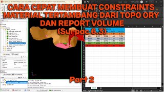 Membuat constrain material tertambang dari data topografi mined part 2 [upl. by Lillie]