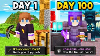 I Completed EVERY ADVANCEMENT in 100 Days of Hardcore Minecraft [upl. by Alyel]