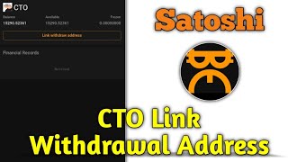 Satoshi CTO Airdrop Link Wallet  CTO Airdrop New Update  Satoshi Mining CTO Withdrawal Process [upl. by Asemaj]