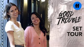 Good Trouble  Set Tour With Maia Mitchell amp Cierra Ramirez  Freeform [upl. by Naivatco]