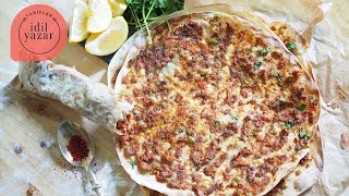 Evde Lahmacun Nasıl Yapılır   Lahmacun Tarifi  İdil Yazar  Turkish Lahmacun Recipe [upl. by Iturhs160]