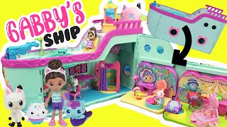 Gabbys Dollhouse Cat Friend Ship Build and Decorate with Carnival and Spa Rooms [upl. by Robbie]