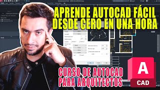 APRENDE AUTOCAD DESDE CERO 🔥 EN UNA HORA PARA ARQUITECTOS Y ESTUDIANTES [upl. by Annehcu]